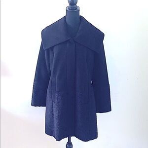 Alfani Black Wool Mid Length Coat